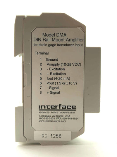 Used Interface DMA Strain Gage Transducer Bridge ñ5/10VDC & 4-20mA Output 10-28VDC