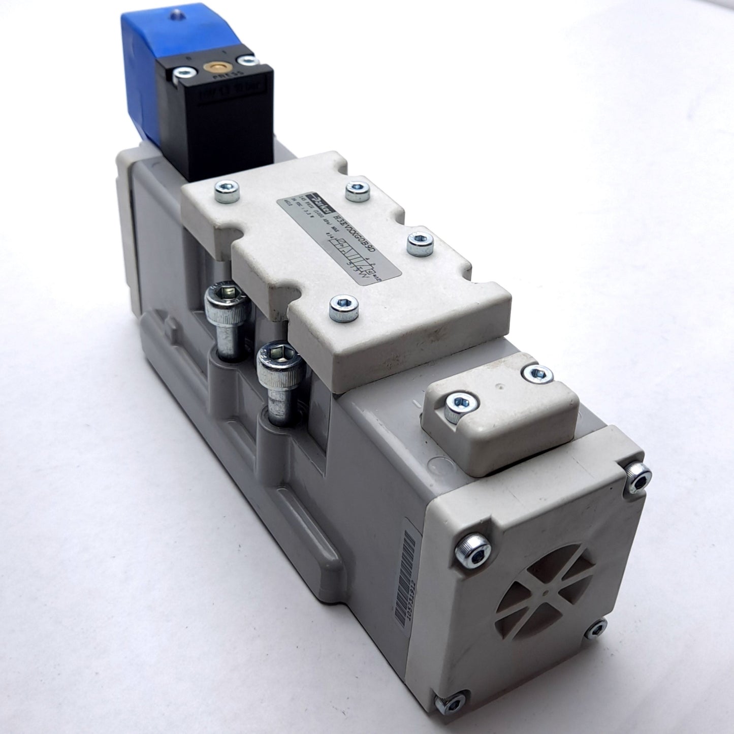 Used Parker H3EVXXG0B9D Solenoid Valve, 2-Position 5-Port, Coil: 24VDC, 145psi Max