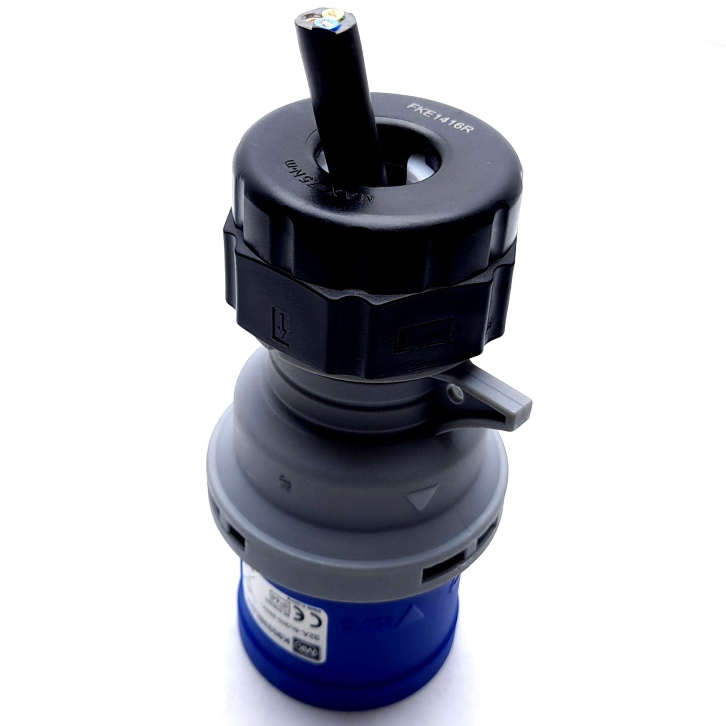 Used Honeywell K9033BLU Main Plug 32Amps, 200-250 VAC, 3 Pin Plug, 6H, 2P+E Pin