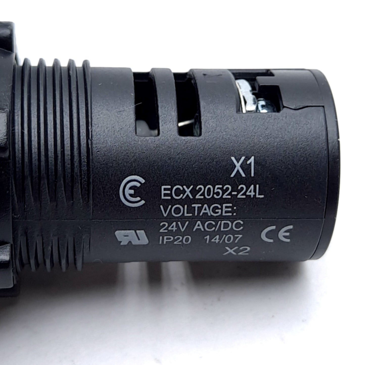 New Lot of 2 Automation Direct ECX2052-24L LED Indication Light Green 30mm 24VAC/VDC