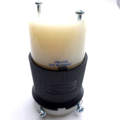 New Hubell HBL2723 Twist-Lock 4 Wire Grounding 30A 250VAC 3Ø L15-30R, 3 Phase