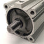 Used SMC CDQ2D100TN-75DMZ Compact Cylinder 100mm Bore, 75mm Stroke, Clevis, 3/8" NPT