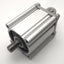 Used SMC CDQ2D100TN-75DMZ Compact Cylinder 100mm Bore, 75mm Stroke, Clevis, 3/8" NPT