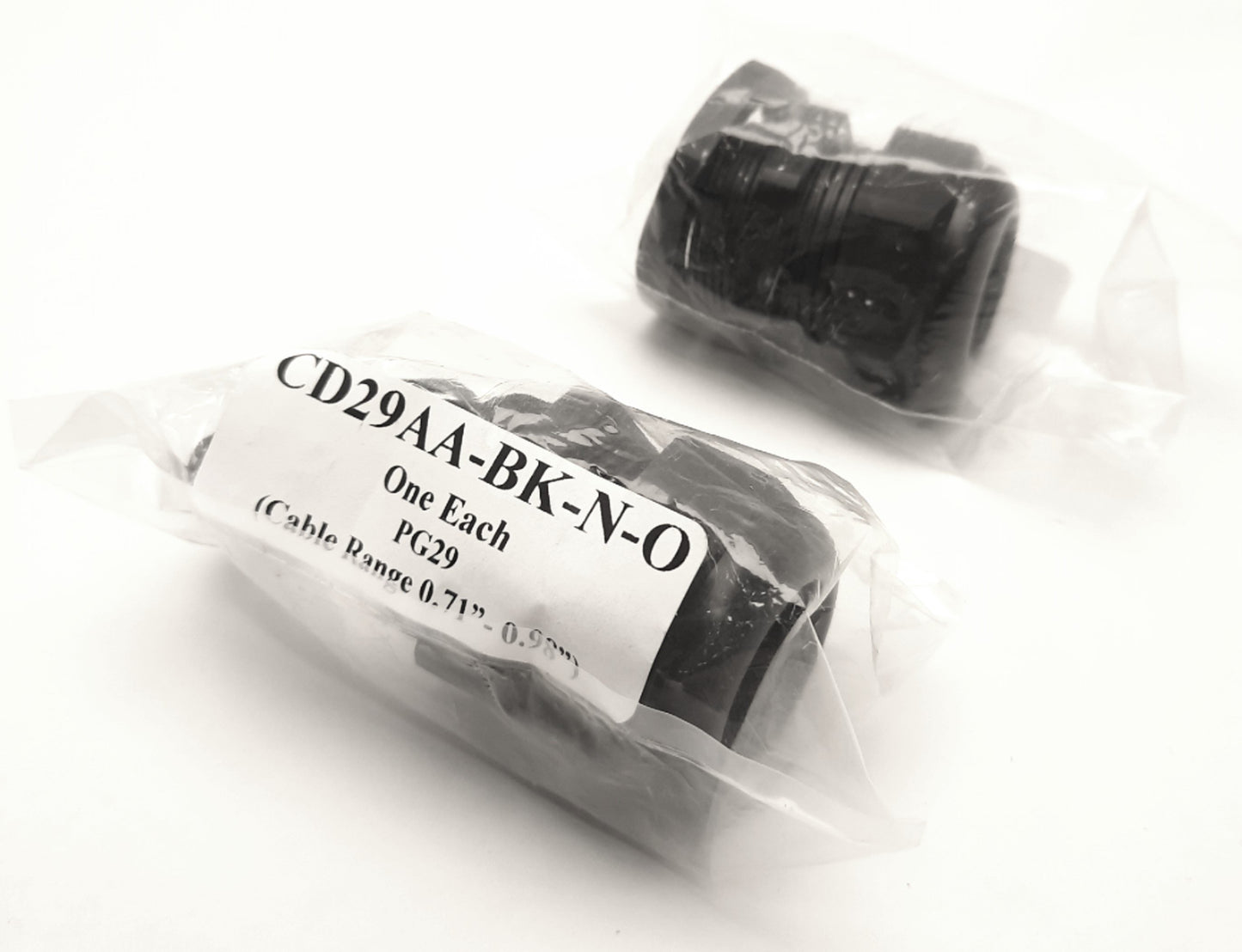 New – Open box Lot of 2 Hummel CD29AA-BK-N-O Sealcon Dome Cable Gland, PG29, 0.71" - 0.98"