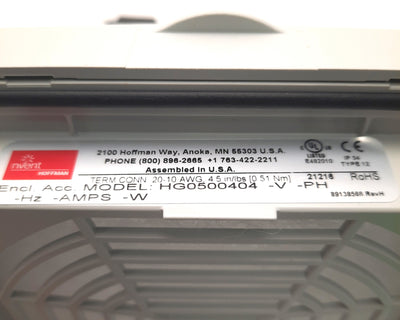 New – Open box Hoffman HG0500404 nVent Enclosure Exhaust/Vent Grille 5" x 5" w/ Filter, IP54