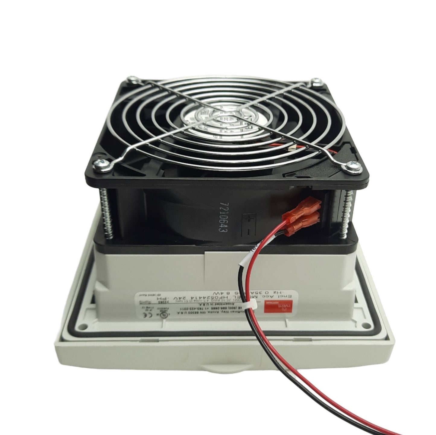 New Hoffman HF0524414 nVent Side Mount Filter Fan 24VDC, 0.35A, 8.4W, 5" x 5", IP54
