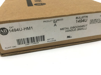 New Allen Bradley 1494U-HM1 Disconnect Switch Small Operating Handle for 30-200A