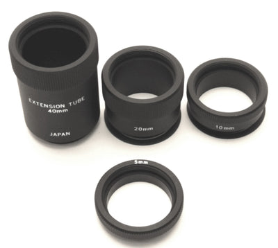 New Computar VM100 C-Mount Camera Extension Tube Kit 40/20/10/5/1/0.5mm Tubes