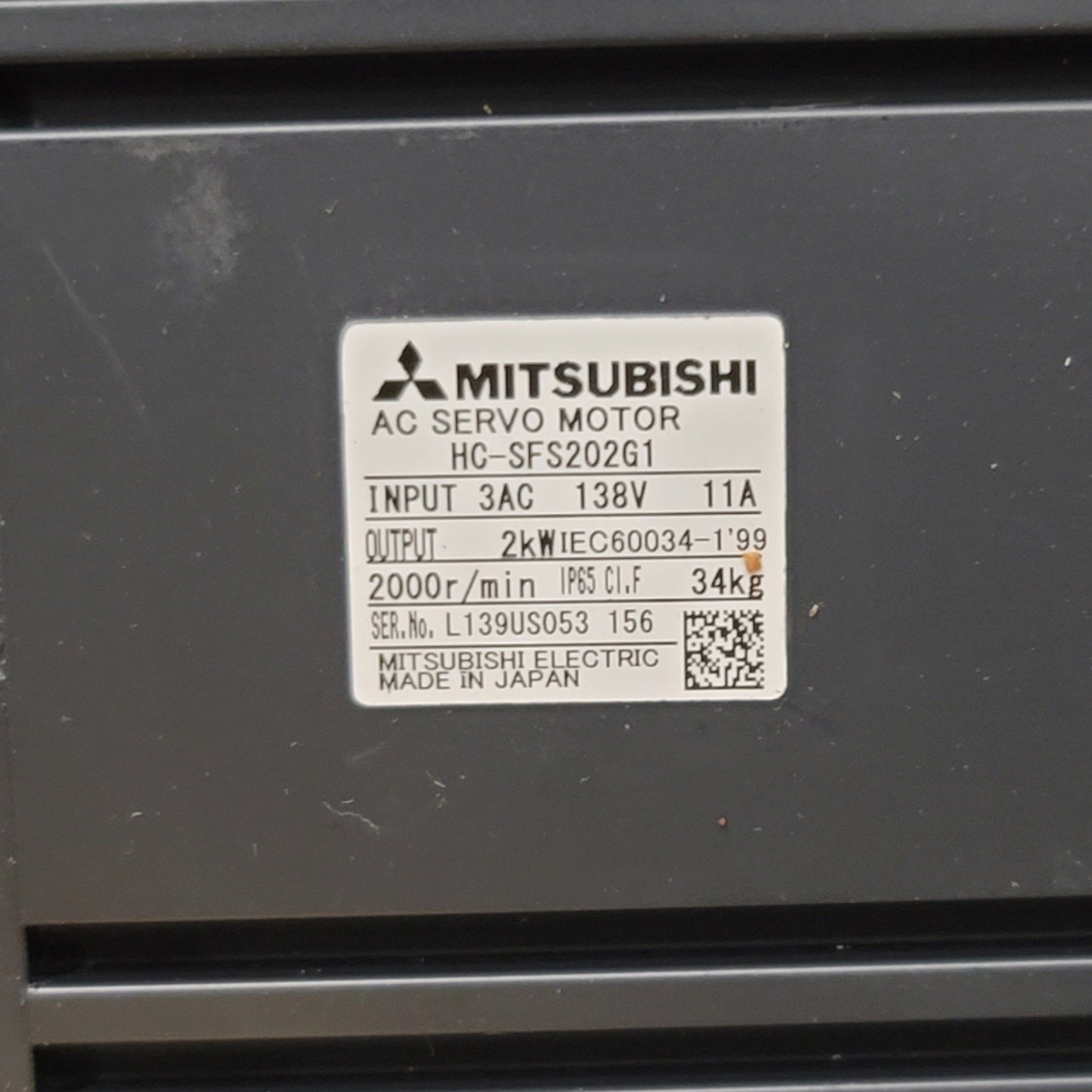 New Mitsubishi HC-SFS202G1 1/6 Servo Motor W/ Cyclo Drive CNVM-4115-6 Gear Head