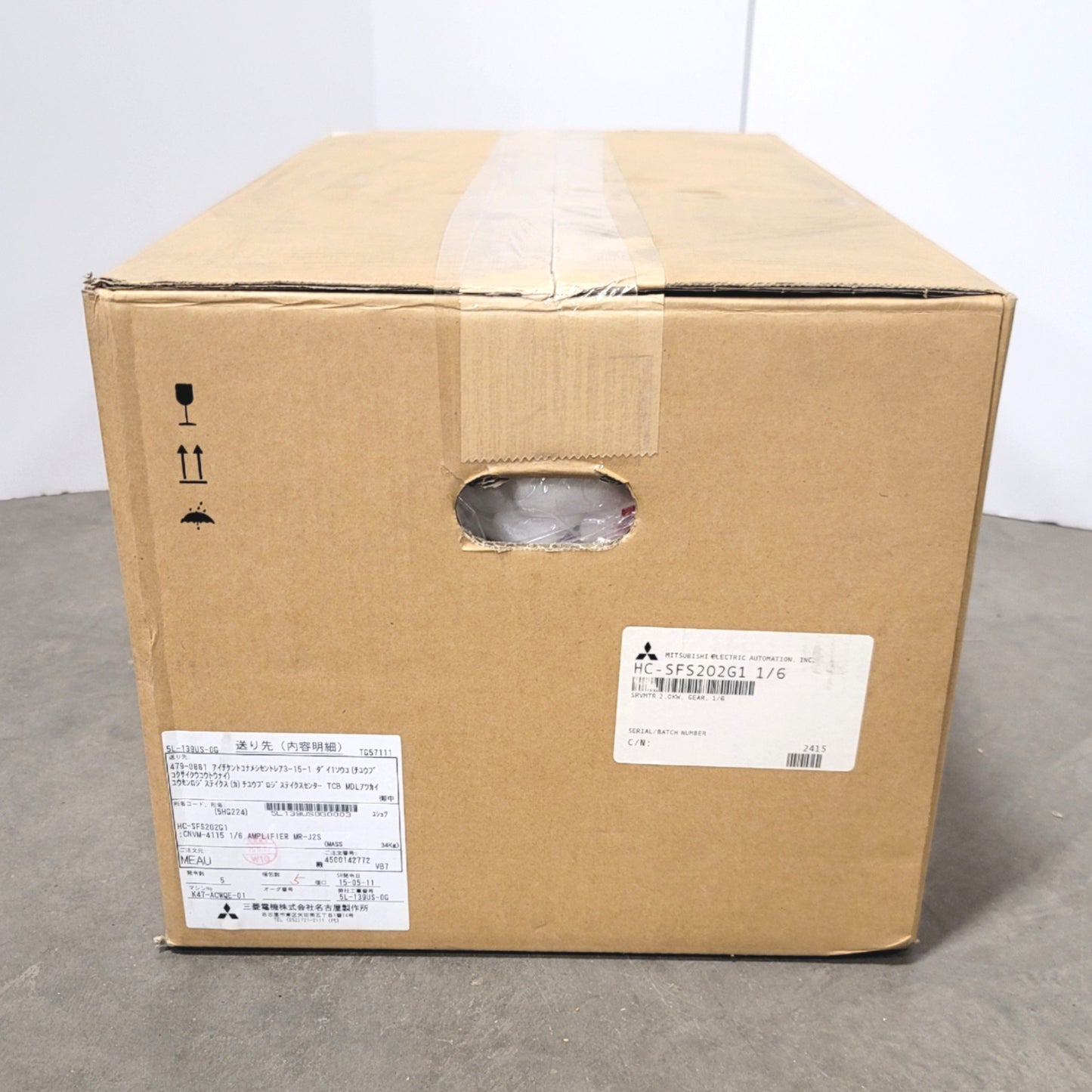 New Mitsubishi HC-SFS202G1 1/6 Servo Motor W/ Cyclo Drive CNVM-4115-6 Gear Head