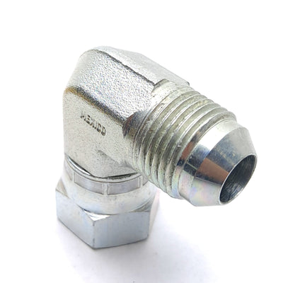 New – Open box Parker 8 C6X-S Triple-Lok 90° Elbow Fitting, Connections: 37° Flare JIC