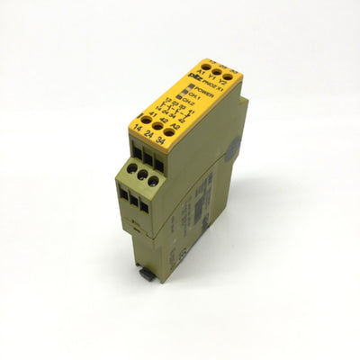Used Pilz PNOZ 774300 Emergency Stop Safety Relay, 3x NO 1x NC Contacts, 24VAC/DC