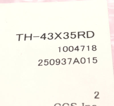 New CCS TH-43x35RD High-Luminance Machine Vision Light, Red 635nm, 24v DC, 43x35mm