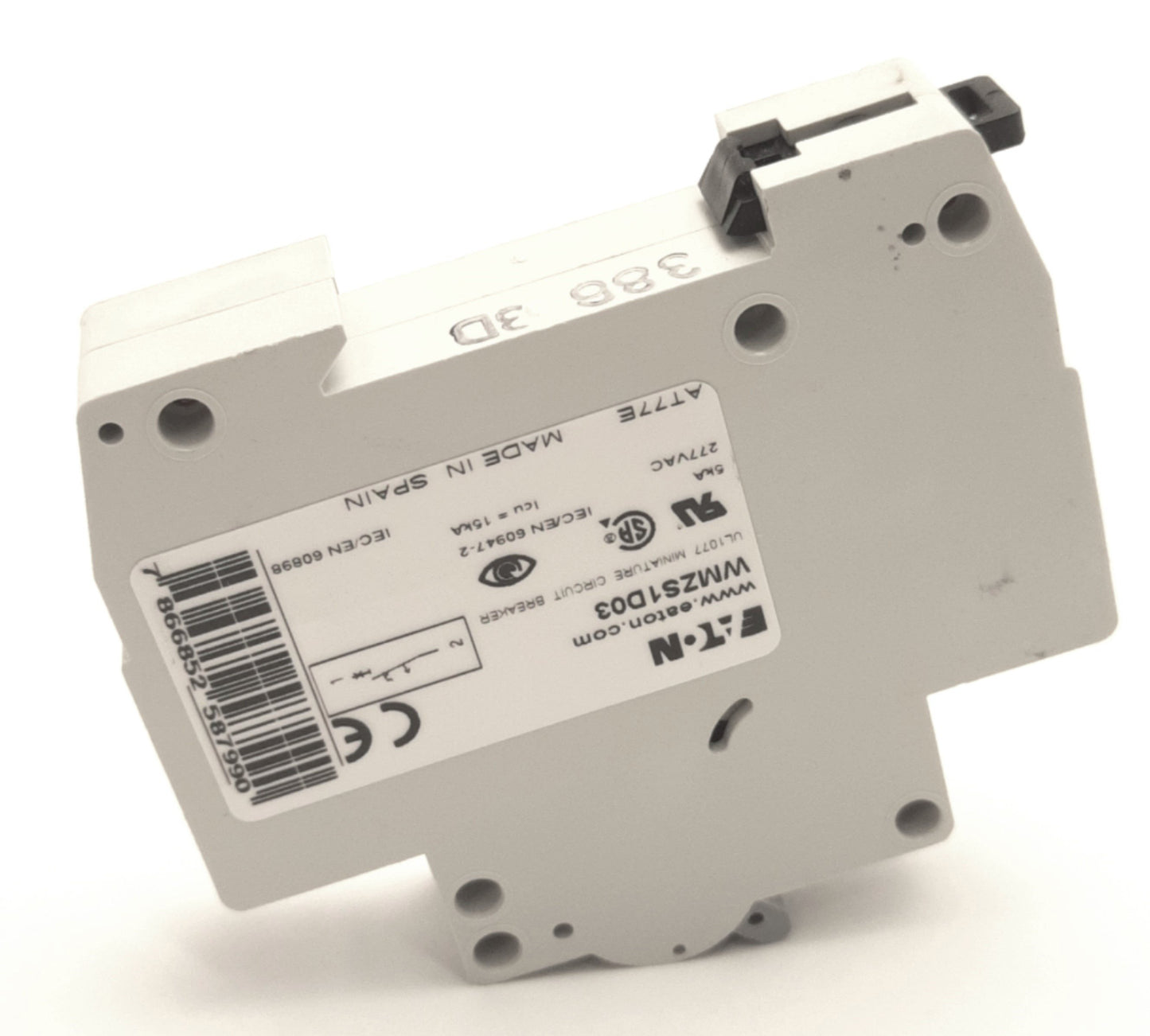 New – Open box Lot of 3 Eaton WMZS1D03 Miniature Circuit Breaker 277/480v AC, 3A, D-Curve, 5kA