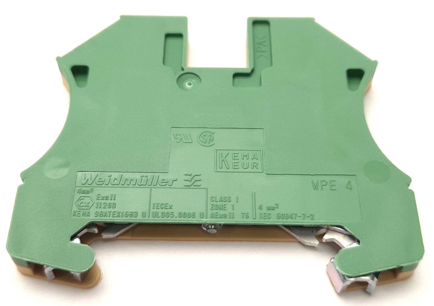 New Lot of 5 Weidmuller WPE 4 Feed Through Terminal Block, 1010100000, 800v AC