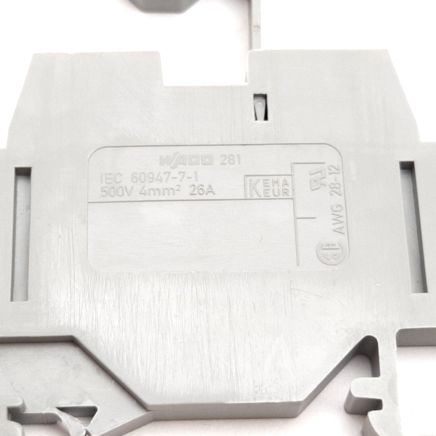 New – Open box Lot of 5 Wago 281 Terminal Block, 2-Conductor, Spring Cage Clamp, 500V 26A