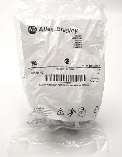 New Allen Bradley 800F-AMRG 22mm Pushbutton Accessory, Protective Ring, Shiny Metal