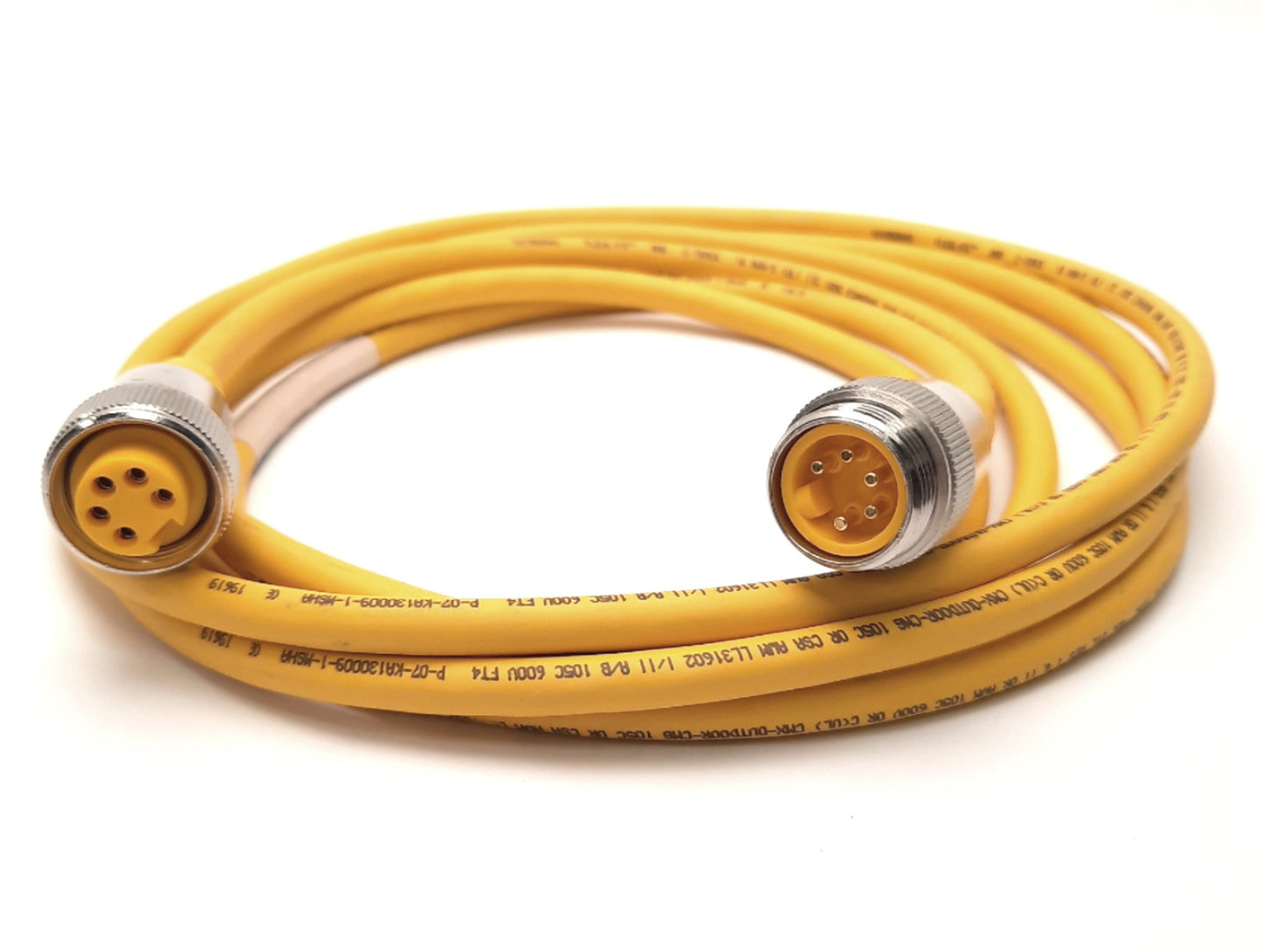 Used Turck RSM-RKM-50-3M Actuator & Sensor Cable 7/8" Minifast M to F, 3m Length