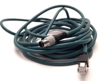 Used Cognex CCB-84901-1003-05 Ethernet Communication Cable RJ45 to M12 8-Pin 5m