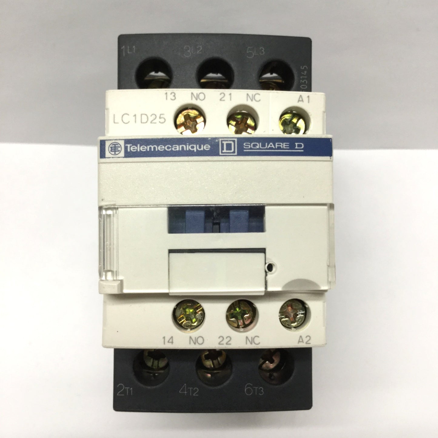 Used Telemecanique LC1D25B7 IEC Contactor, 24VAC Coil, 3-Pole + 1NO-1NC, 600V 40A