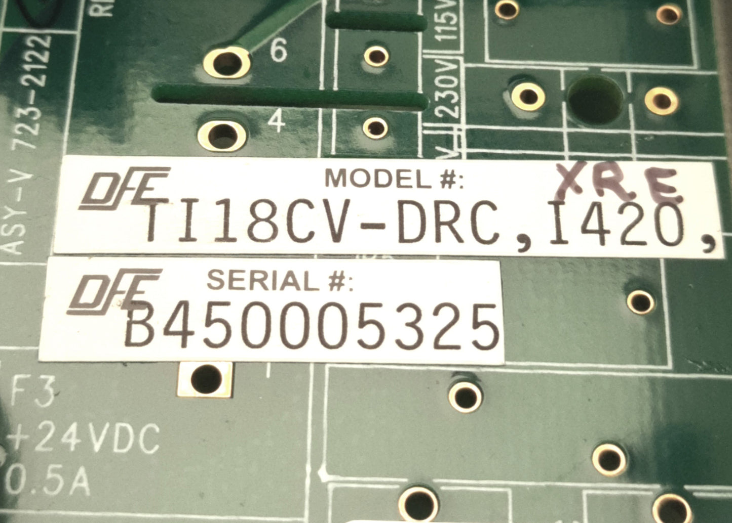 Used DFE TI18CU-DRC TrueTension Indicator, Input Power: 24VDC 0.5A *No Cover*