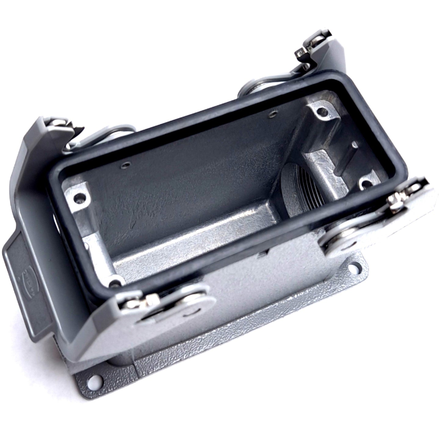 New Harting Han 16B-asg2-QB-M40 Stainless Steel Panel Housing 2x M40 Entry