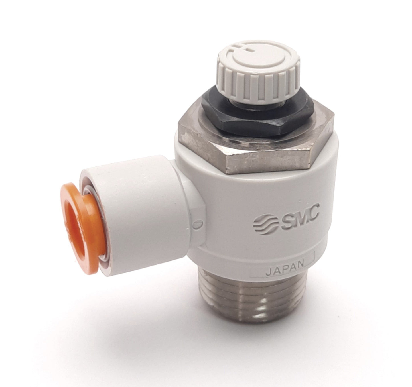 New Lot of 10 SMC AS4211F-N04-11 Speed Controller Fitting,1/2" NPT, 3/8" Tube, Elbow