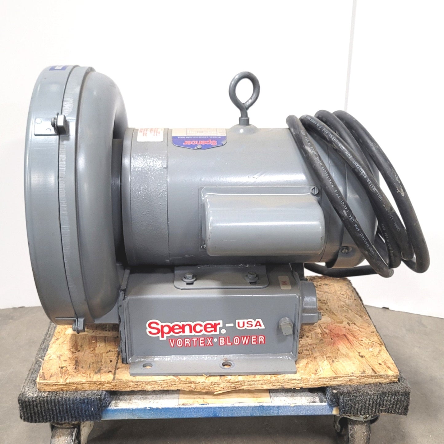 Used Spencer VB-007SA-001 Vortex Regenerative Blower 115/208-230VAC 1PH, 110CFM