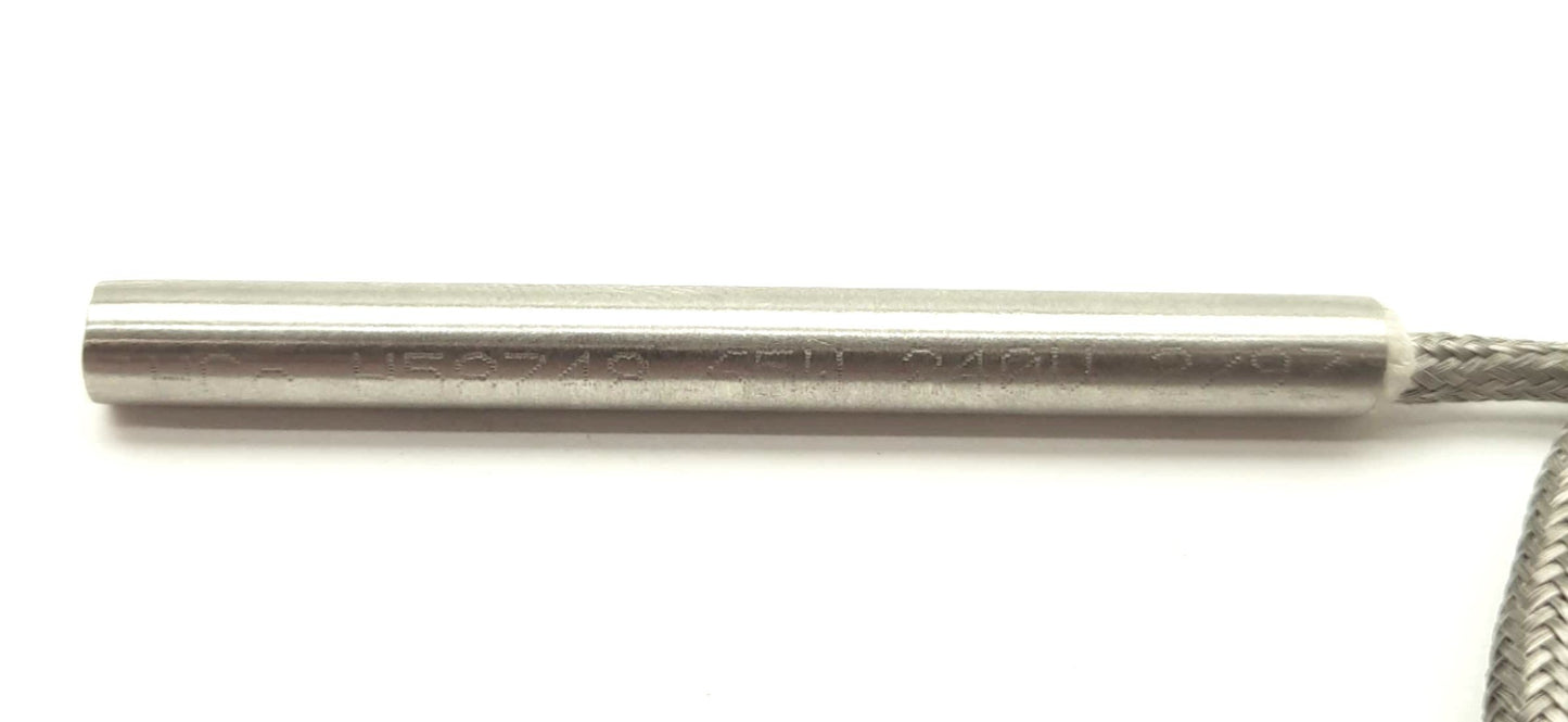 New – Open box HCA H58748 Cartridge Heater, 2 1/2 x 1/4", 240VAC 65W, 24" Braided Wire