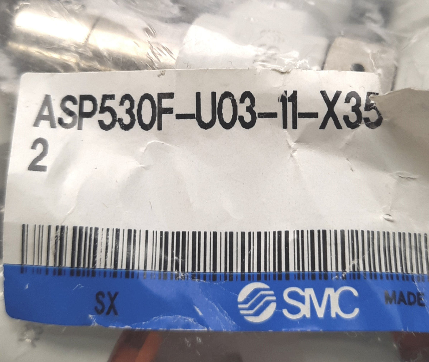 New – Open box SMC ASP530F-U03-11-X352 Speed Control W/ Check Valve, 3/8" Tube to 3/8" G Thread