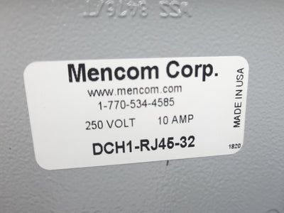 New Mencom DCH1-RJ45-32 Panel Interface Connector With China 10A Outlet 250VAC