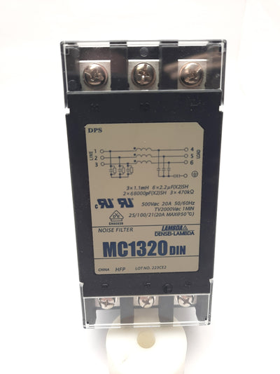 New Lambda MC1320DIN EMI Noise Filter 500VAC 20A 3Phase Single Stage