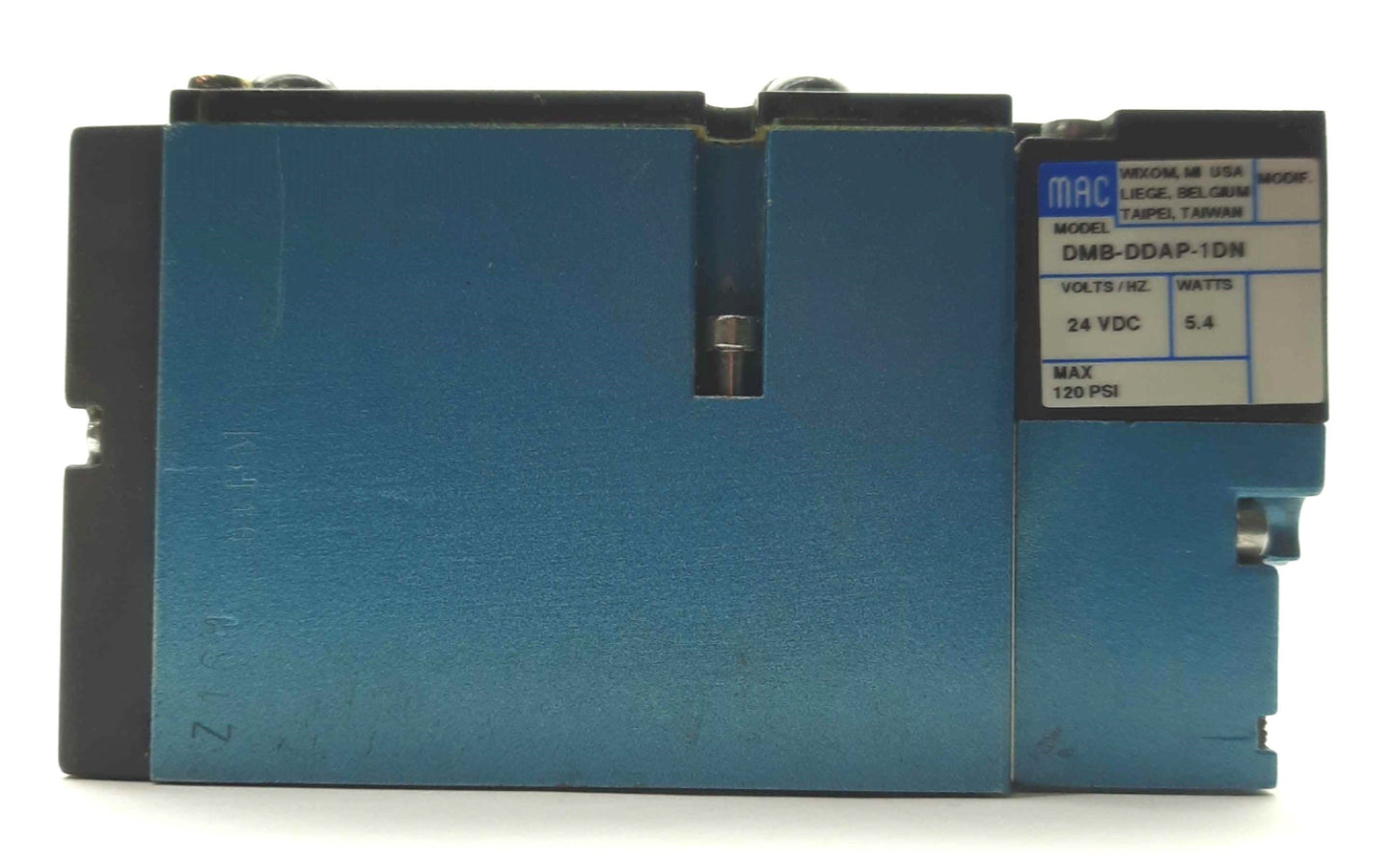 Used MAC 92B-AAB-BJA-DM-DDAP-1DN Solenoid Piloted Valve 5-Ports 2-Pos 120PSI 24VDC
