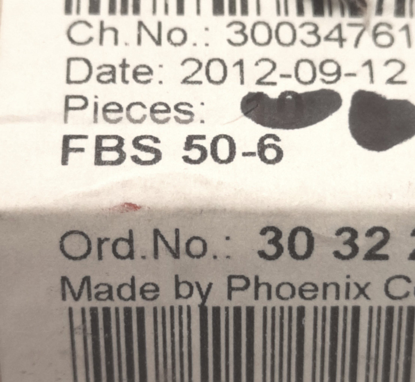 New – Open box Lot of 2 Phoenix Contact FBS 50-6 Plug In Bridge, 50 Pos, 6.2mm Pitch, 32A Max