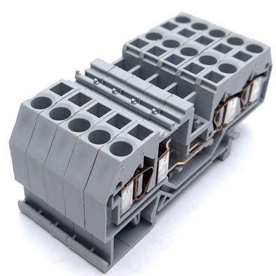 New – Open box Lot of 5 Wago 281-681 Terminal Block, 4mm², 800 Volt DIN Rail 28-12 AWG 32 Amp