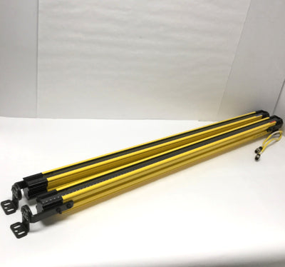 Used Banner SLLP14-910P88 EZ-Screen Safety Light Curtain Emitter & Receiver, 14mm Res