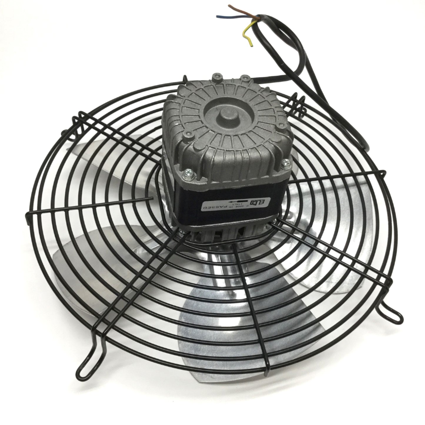 Used Elco N 25-40/186 HVAC Refrigeration Motor 75W 230VAC 1300RPM w/ Ø275mm Fan Blade