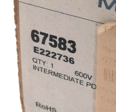 New Ferraz Shawmut 67583 Power Distribution Block 3P 175A 600V, 5" x 4" Base