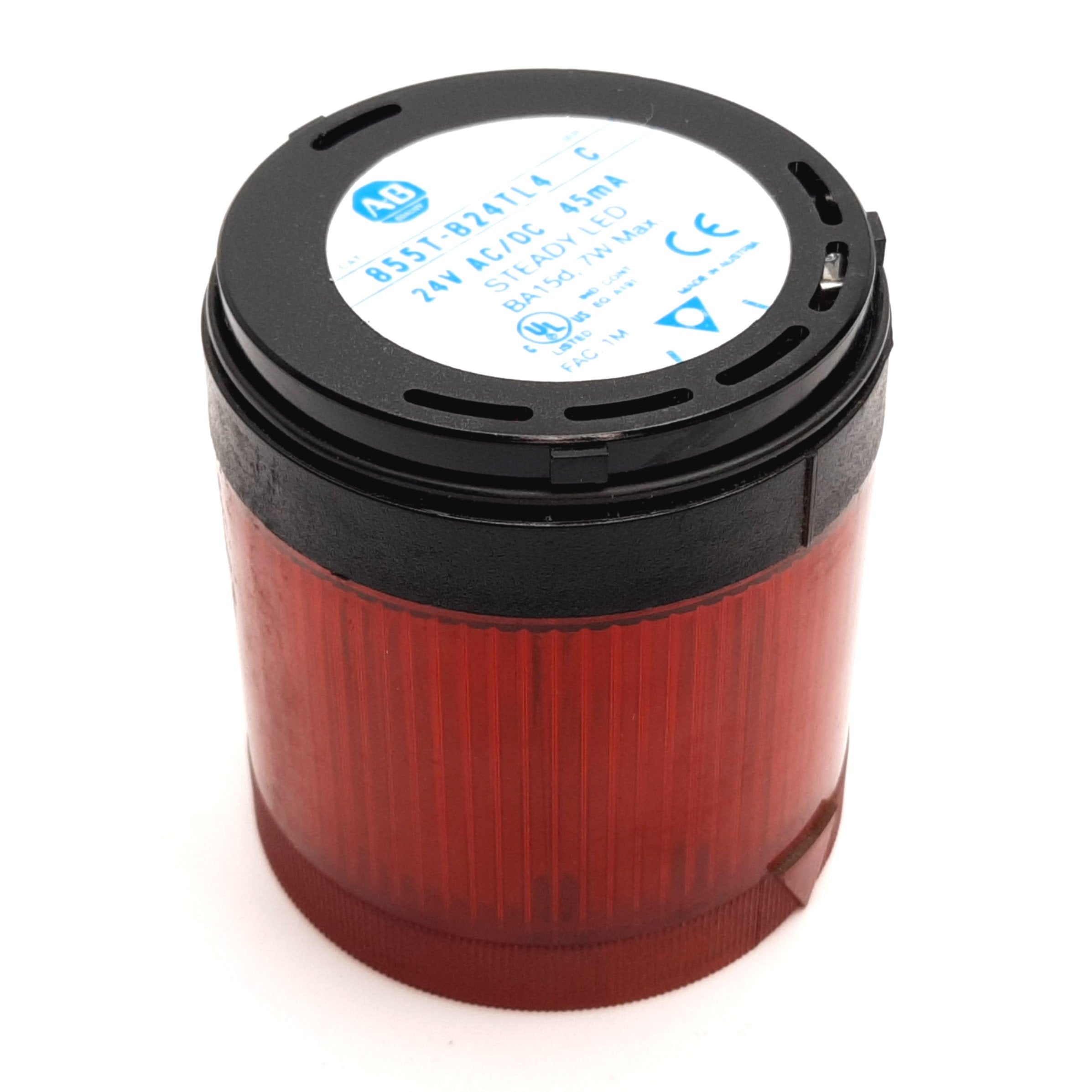 Allen Bradley 855T-B24TL4 Red LED Stack Light Module, 24VAC/DC, 70mm D ...