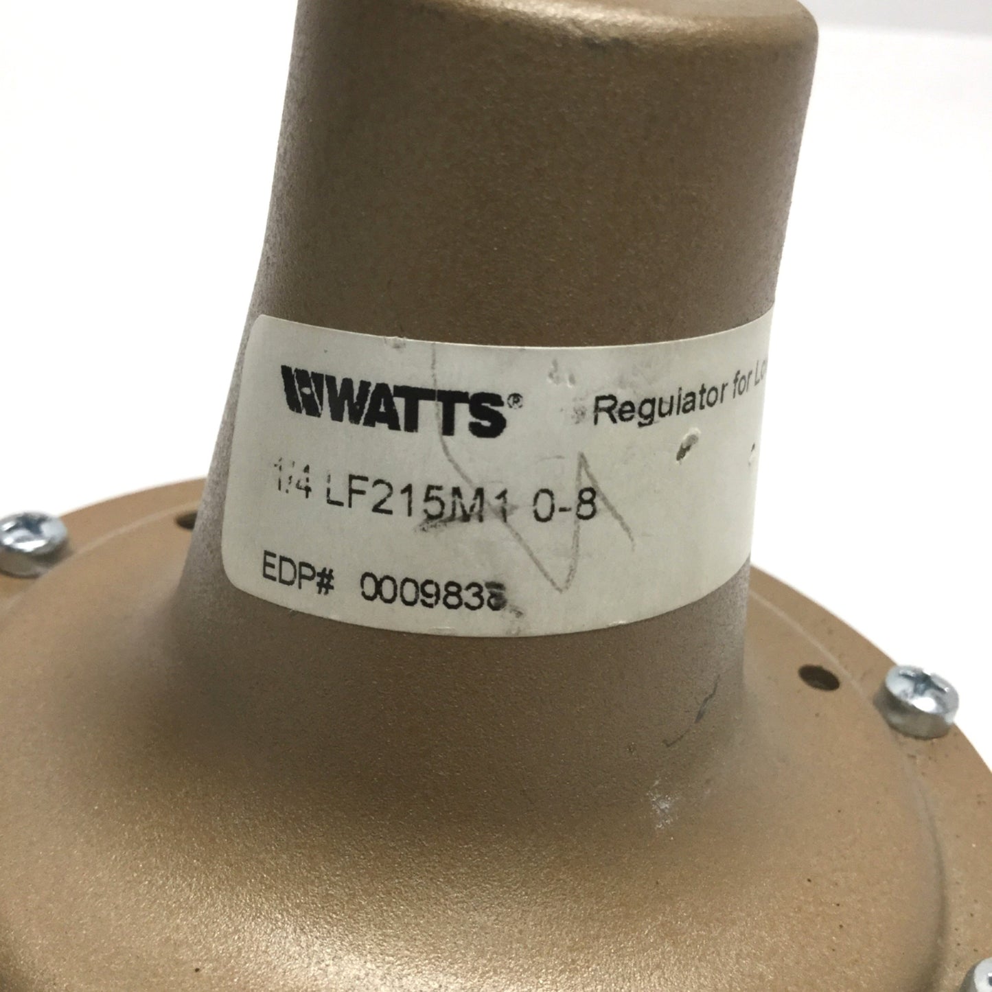 Used Watts 1/4 LF215M1 0-8 Water Low Pressure Brass Regulator 1/4" NPT 0-8psi, 300psi