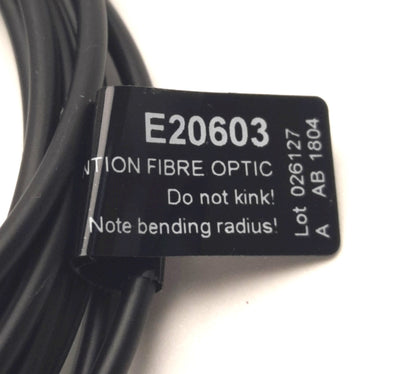 Used IFM E20603 Fiber Optic Through Beam Sensor M3 Head, 1mm Core, 20mm Head
