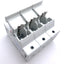 Used Ferraz Shawmut US6JI M211381 Fuse Holder 3 Pole 600v AC/DC 60A, DIN Rail Mount