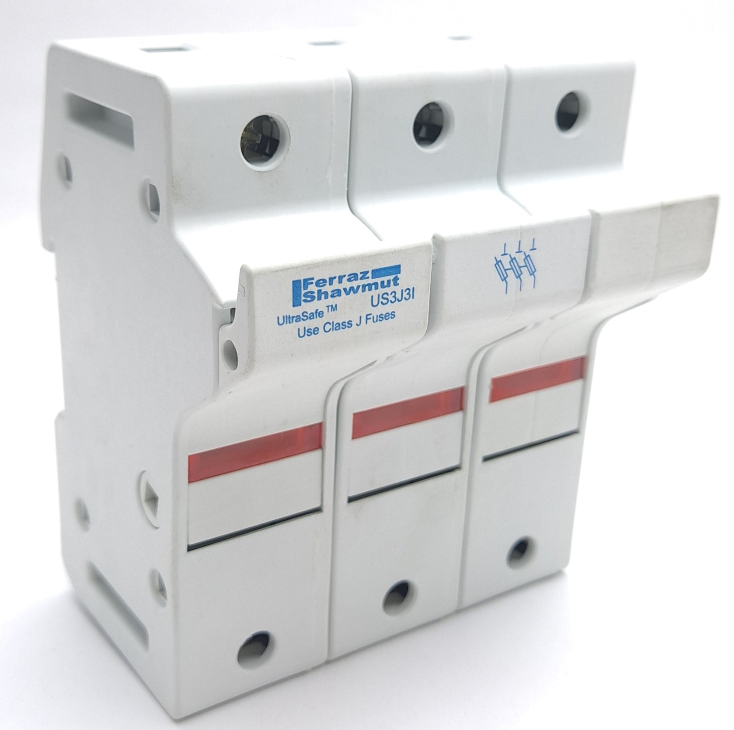Open box Ferraz Shawmut US3JI K214967 Fuse Holder 3-Pole, 0-30A J-Type, 600v AC/DC, 200kA