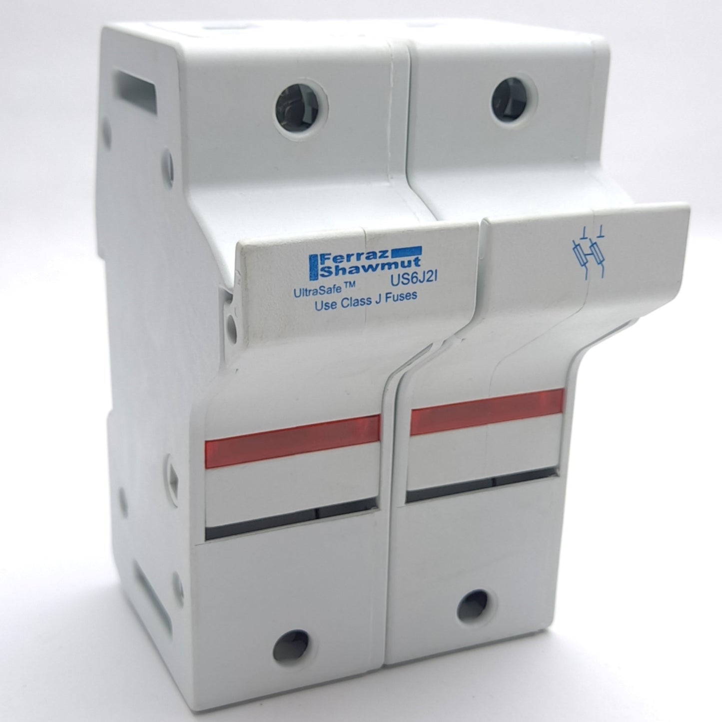 Used Farraz Shawmut US6J2I D223310 Fuse Holder 2 Pole 600 VAC/DC 60A 14-2 AWG