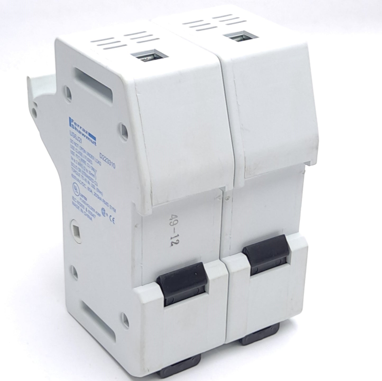 Used Farraz Shawmut US6J2I D223310 Fuse Holder 2 Pole 600 VAC/DC 60A 14-2 AWG