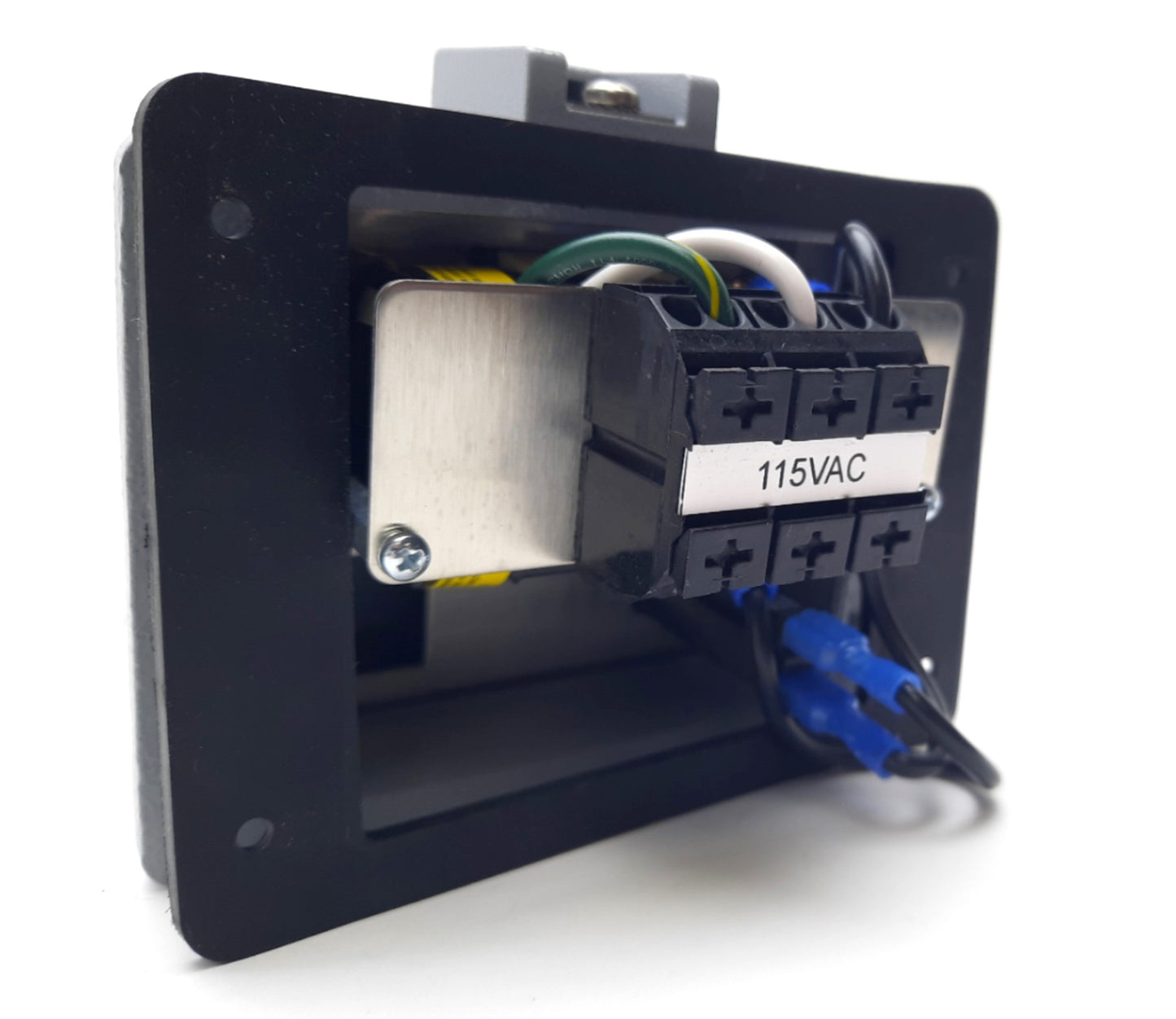 New Mencom GF-RJ45-R-32 Panel Interface Connector W/GFCI Duplex Outlet 125V 3A