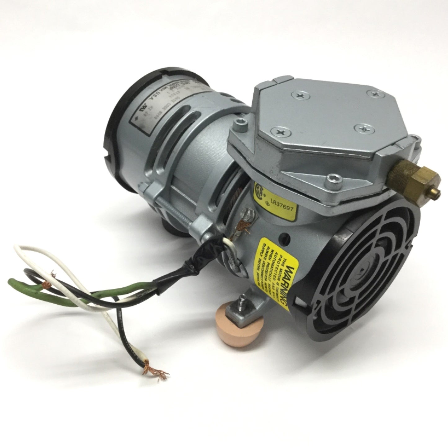 Used Gast MOA-P122-AA Diaphragm Compressor Vacuum Pump 1/16HP, 115VAC 60Hz
