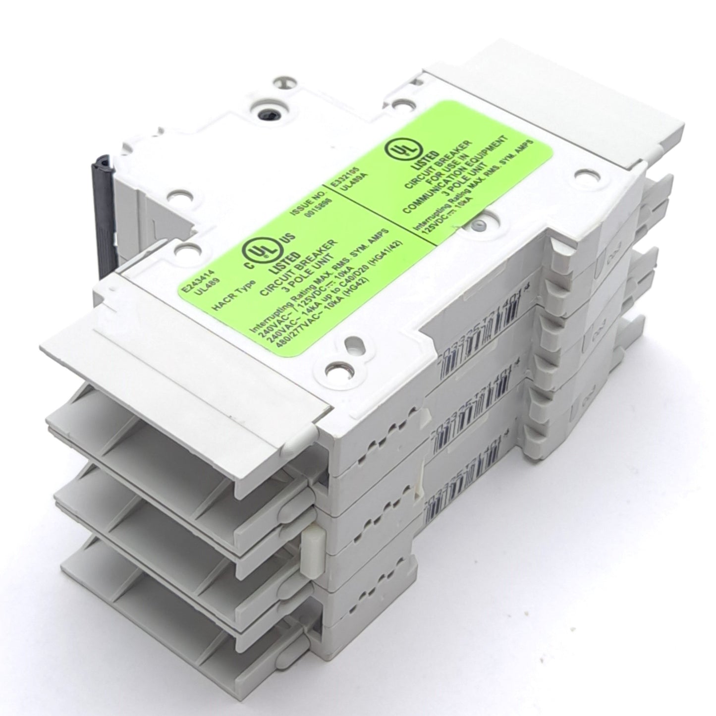 Used Siemens 5SJ4303-7HG42 Circuit Breaker 400v AC/125v DC, 3A, 3 Pole, DIN Mount
