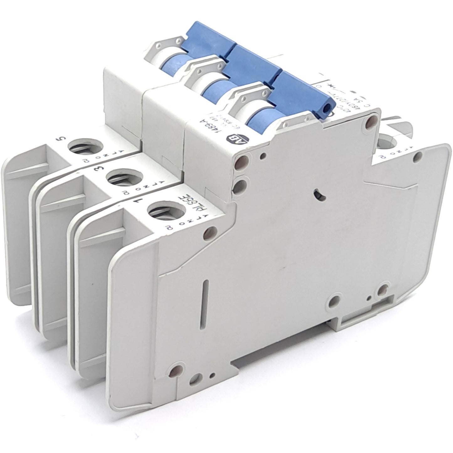 Used Allen Bradley 1489-A3C050 Circuit Breaker 3-P, 5A, 480Y/277v AC, DIN Rail Mount