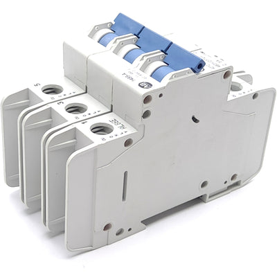 Used Allen Bradley 1489-A3C050 Circuit Breaker 3-P, 5A, 480Y/277v AC, DIN Rail Mount